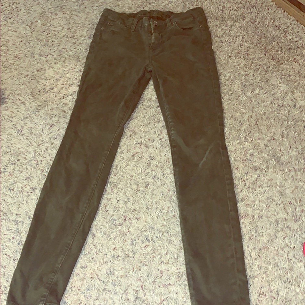 Seven 7 for mankind jeans denim velvet green pant